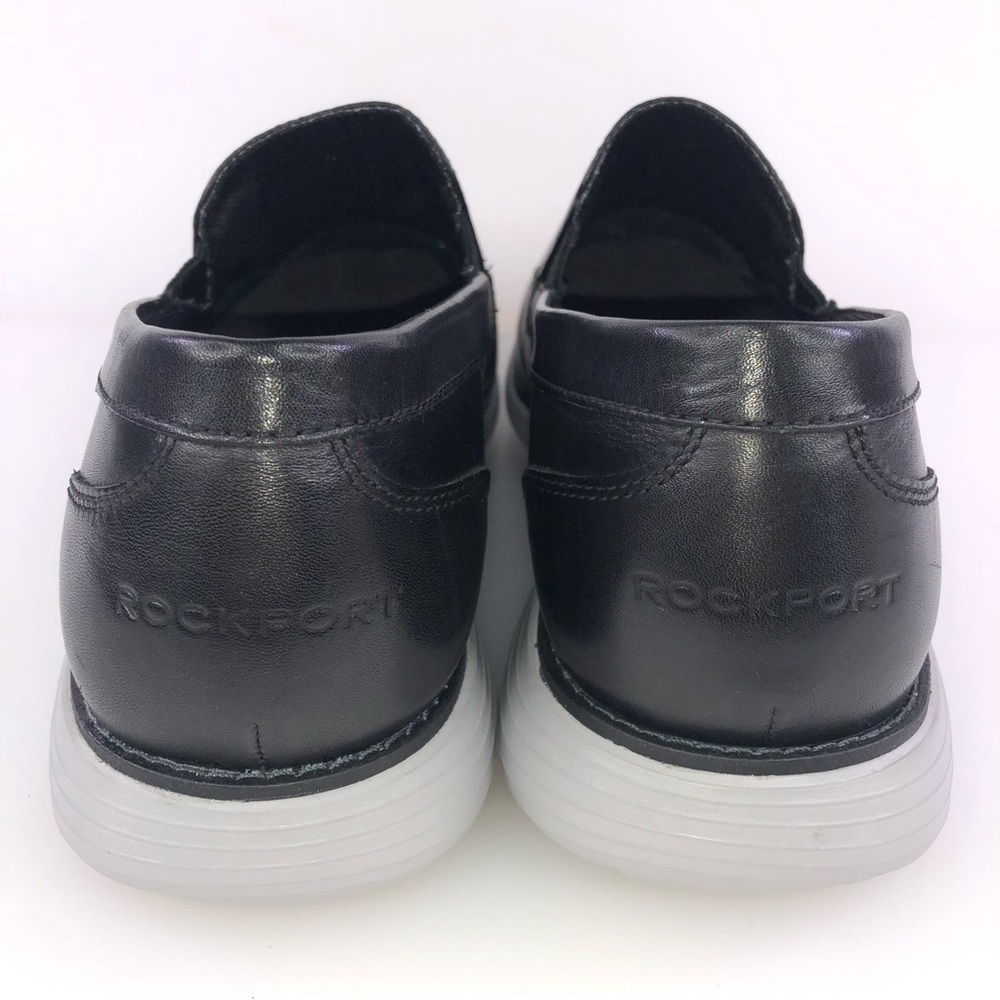 Rockport Leather Black Venetian Loafer Shoes Size 10W - Picture 5 of 7